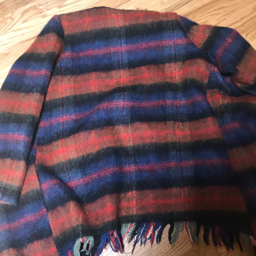 Anthro Hei Hei plaid tartan wool blanket coat. - Picture 2 of 3